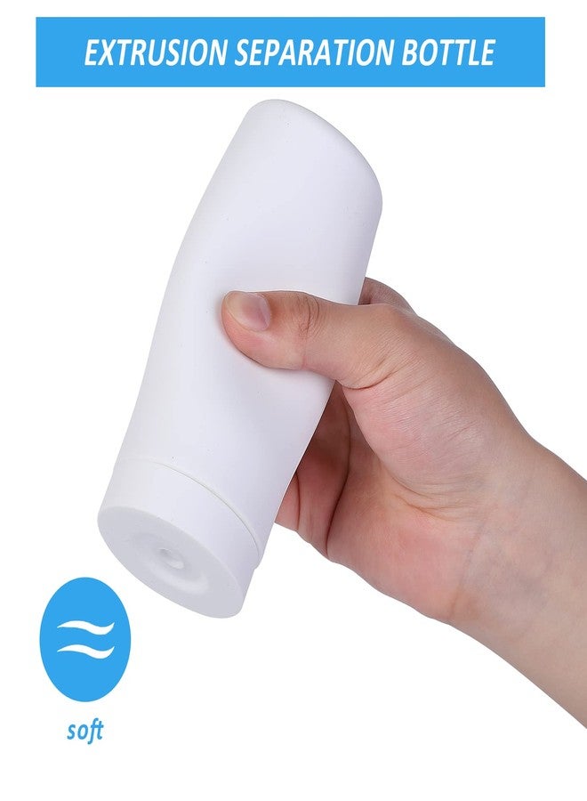 MilleLoom Soap Dispenser, Refillable Dish Washing Liquid Dispenser, Silicone Divided Bottle Easy Squeeze Soap Dispenser Hand Soap Bottle Essential Empty Dish Liquid and Hand Soap Container White - Image 3